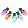 Set of 10 LED Multi-Color C9 Frosted Snowflake Design Christmas Lights