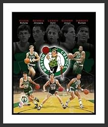Larry Bird, Kevin McHale, Robert Parish, Danny Ainge and Dennis Johnson Boston Celtics NBA Framed 8x