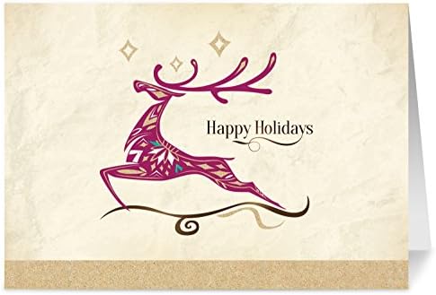 One Jade Lane - Holiday Wonder, Set of 20 Holiday Cards &amp; Envelopes, 5x7, Heavy Stock.