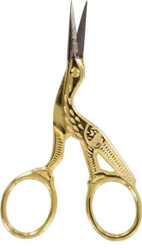 SE 3 1/2 Stork Scissors, Gold, Premium Quality