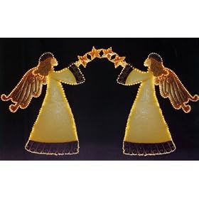 Huge 10' Lighted Dramatic Angel Arch Christmas Yard Art #71152