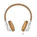 AILIHEN C8 Lightweight Headphones with Microphone and Volume Control for iPad Tablets iPhone iPod Smartphones Laptop Computer PC Mp3/4 (White/Brown)