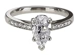 Platinum Pear Cut Diamond Ring (GIA Certified 1.5 ct, D Color, SI1 Clarity), Size 6