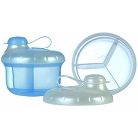Nuby ID5305W Milk Powder Dispenser Dusty Blue and Clear