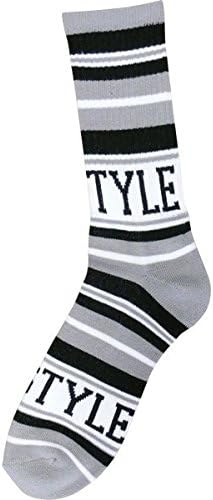 Bro Style Skateboards Home Team Grey / Black Crew Socks