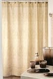 Paisley Fabric Shower Curtain -khaki