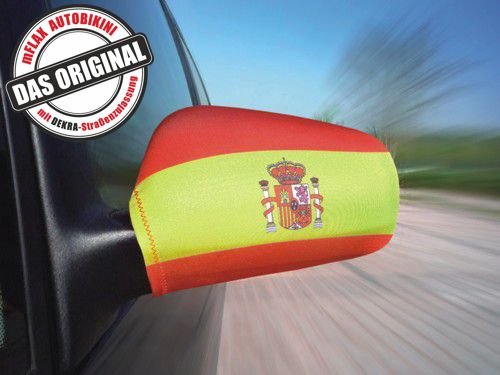 Auto Außenspiegelflagge Carbikini 2er-Set Spanien EM 2012 – offizieller Vetriebspartner der originalen MFLAX-Produkte! ~~~~~ schneller Versand innerhalb 24 Stunden ~~~~~