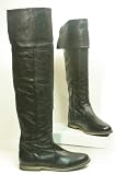 Tamaris Leder Overknee Stiefel schwarz