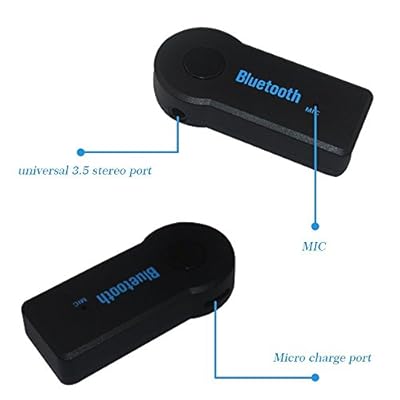 DMG Wireless 3.5mm Car Bluetooth Music Receiver / adapter With MIC Stereo Output for Music Streaming System/Equipment...