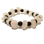 Agate Bracelet 04 Stretch Rainbow Obsidian Black White Crystal Healing Nugget 7