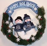 Seattle Seahawks Team Snowman Wreath