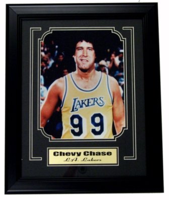 Buy Chevy Chase Fletch Lakers w Afro 8x10 Framed w Plate by Collectibles Of The Game