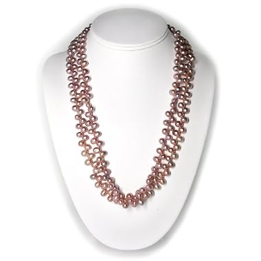 HinsonGayle Glamour Collection Ultra-Luster Dancing Pink Pearl Rope Necklace {Clearance Sale}