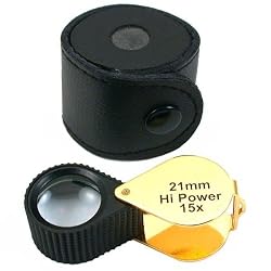 15X Jewelers Loupe Gold Tone Diamond Watch Coin Stamp
