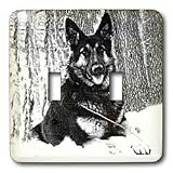 Dogs German Shepherd - German Shepherd - Light Switch Covers - double toggle switch