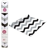 Self Adhesive Shelf Liner - 2 Pack - Rugby Chevron Midnight - 30 Square feet