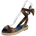Ralph Lauren Collection Women's Barbara Espadrille Flat,Multi Madras,6 B