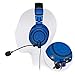 Audio-Technica ATH-M50xBB Limited Edition Gaming Headphones (Blue) -Includes- Antlion Audio ModMic 5 Attachable Boom Microphone with Noise Cancellation and Blucoil Y Splitter for Audio, Mic