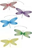 24 Pink Purple Yellow Blue Green Sparkle Dragonfly Mobile nylon hanging ceiling nursery room decor