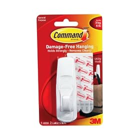 3M Command 17003 Large Hook with Adhesive Strips