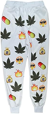 Emoji Jogger Pants Women Sweatpants Cartoon Outfit Trousers Size S