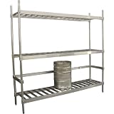 Aluminum Beer Keg Storage Rack - 3 Shelf Unit: 18 Keg Shelf