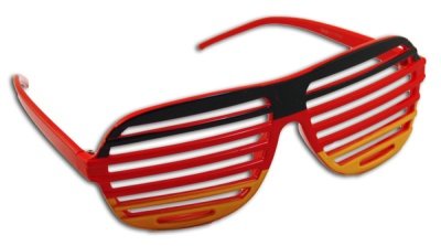 HAAC Atzenbrille Shutter-Brille Brille in Deutschlandsfarben Fahne Flagge Deutschland Fußball EM 2012