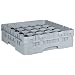 Cambro 25S318 19-3/4" Width x 19-3/4" Height, Cack Soft Gray Polypropylene Full Size 25 Compartment Glass Rack