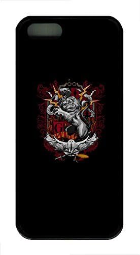 iPhone 5 Case, iPhone 5S Cases - Non-Slip Black Soft Rubber Case Cover for iPhone 5/5s Harry Potter Gryffindor Sign Excellent Grip Protective Rubber Back Case Bumper for iPhone 5/5S