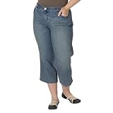 Womens Plus Size Mossimo® Black: Denim Cropped Pants - Medium Wash