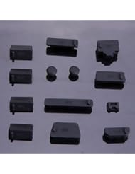 PC Accessory: HDE Universal Laptop Silicone Dust Plugs - 13 pcs (Black) - HDE