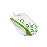 Wintec FileMate Imagine Series M2810 USB Standard Mouse - White with Light Green (3FMNM2810UGN-R)