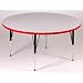Round Activity Table with Grey Granite Top Leg: Standard Leg, Color: Green