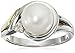 Amazon Essentials Sterling Silver, 14k Yellow Gold, Freshwater Cultured Pearl (8-8.5mm), and Diamond Ring, (previously Amazon Collection)