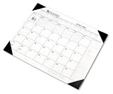 AT-A-GLANCE SK117000 Nonrefillable Two-Color Monthly Vinyl Desk Pad Calendar, 22 X 17, Black Holder, Carton of 12