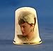 Porcelain China Collectable Thimble - Girl in Vintage Hat Free Gift Box