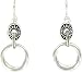 Silvertone Circle Drop Earrings Fashion Jewelry