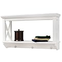 X-Frame Bathroom White Wall Shelf - White