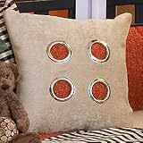 Wabi Sabi Tan Pillow w/Grommets by Glenna Jean
