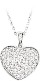 14K Pave Diamond Heart Pendant