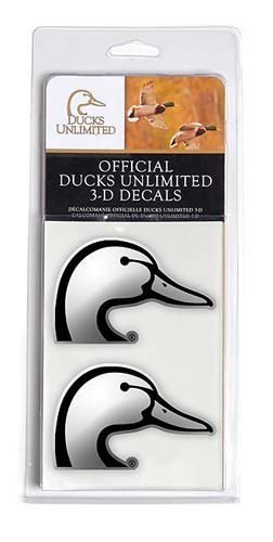 Ducks Unlimited 3-D Decals - 2 1/4 Inch (Chrome)