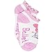 Peppa Pig Little Girls 6 pack Socks (4-6 Toddler, Ballet Pink No Show)