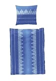 Produkt-Bild: Bierbaum 206030 Feinbiber Bettw&auml;sche 4145 135x200 cm blau