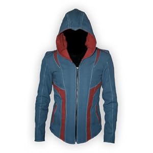 Men Denim Jeans Casual Hoodie Cosplay Jacket, Medium,blue