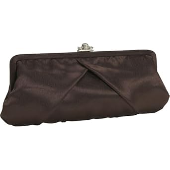 J. Furmani Satin Clutch w/ Rhinestone Clasp