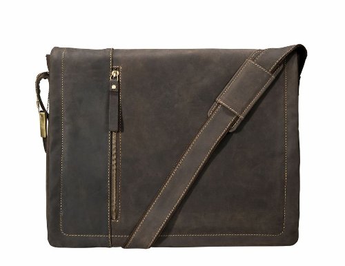 Visconti FOSTER 16073 X-Large Leather Laptop Computer Case Messenger Bag for 15" laptop with Computer Sleeve On Sale