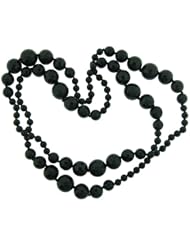 O&G Australia Natural Onyx with Alternating Graduated Smooth & Faceted Beads Necklace