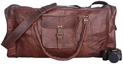 Vintage Leather Bazaar Duffle Bag Leather Gym Bag Leather Travel Bag Leather Luggage Leather Weekender Bag 24 Inch