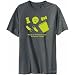 T-Shirt Mens Dark Silver MADE IN AMERICA FROM Filipino PARTS Countries Large