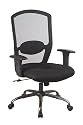 Office Star Work Smart Screen Back Mesh Seat Executive Chair, Black